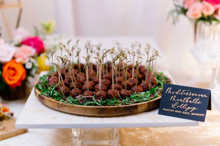 Delicious meatballs skewered on sticks, perfect for appetizers or entrees at any event or occasion.